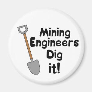 Bergbauingenieure graben es magnet