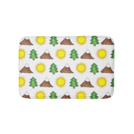 Bergbaum Sonnenschein Camping Campingplatz Kabine Badematte