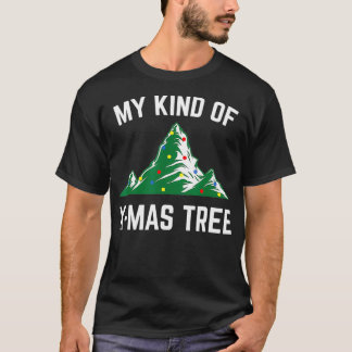 Bergbaum X-Mas Tree für Felskletterfans T-Shirt