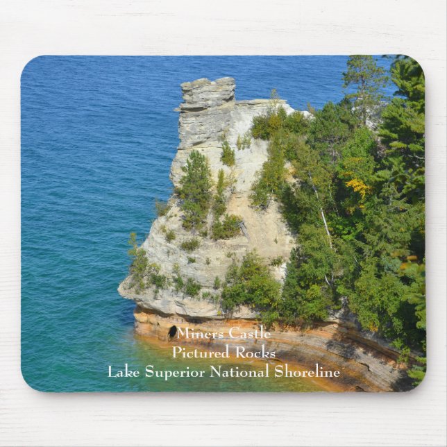 Bergbauschloss am Pictured Rocks Mousepad (Vorne)