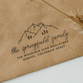 Bergbauten Moderne Rücksendeadresse Familienname Permastempel