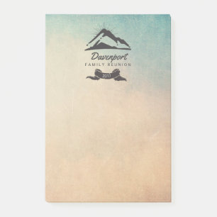 Bergbild mit Wiedersehen der Sun Rays Family Post-it Klebezettel