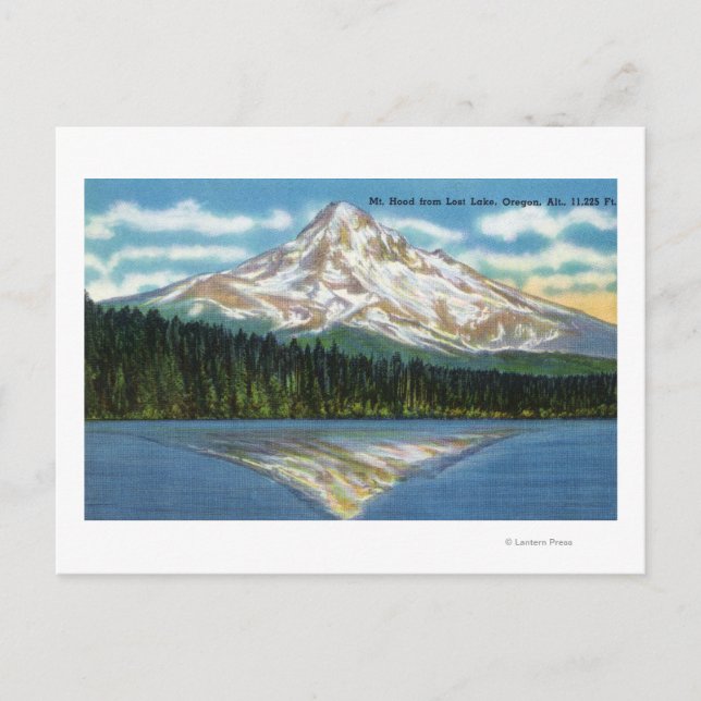 Bergblick vom Lost Lake Postkarte (Vorderseite)