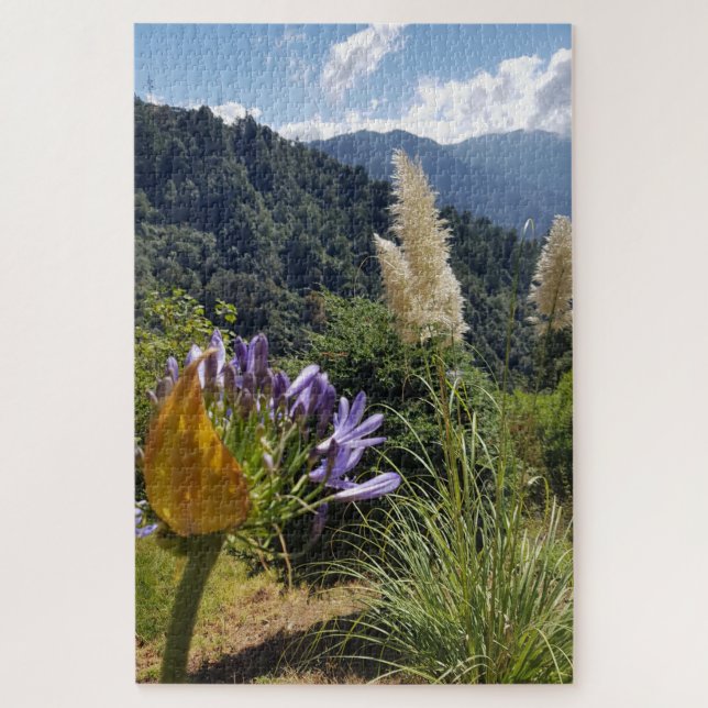 Bergblüte am Rande des Lichts Puzzle (Vertikal)