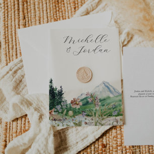 Bergblüten Elegante Vellum-Überlagerung
