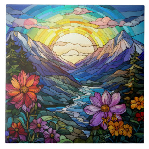 Bergbuntglas  fliese
