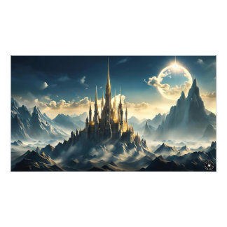 BergBurg Landschaft Prinz Fotodruck