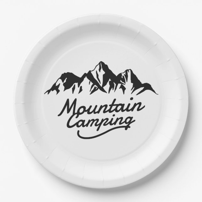 Bergcamping Pappteller (Vorderseite)