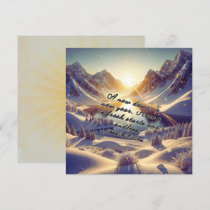 Bergdämmerung: Ein Neujahrsversprechen Feiertagskarte