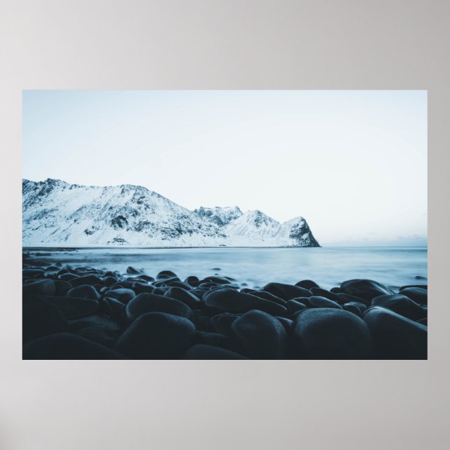 BERGDECKE MIT SCHNEEFOTOGRAFIE POSTER (Vorne)