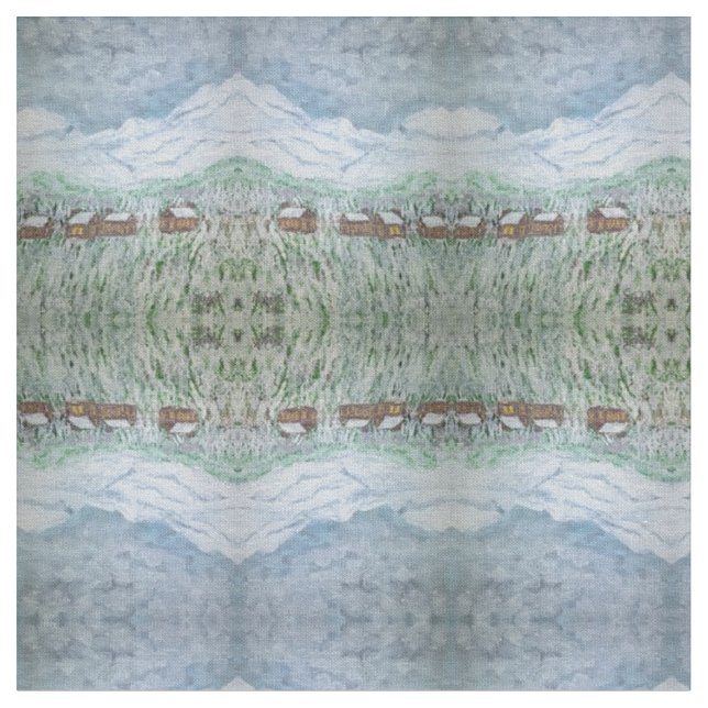 Bergdorf Stoff (Nahaufnahme)