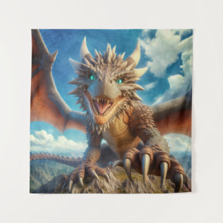 Bergdrache Wandteppich