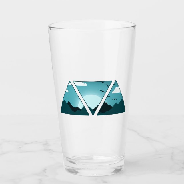 Bergdreiecke Glas (Vorderseite)