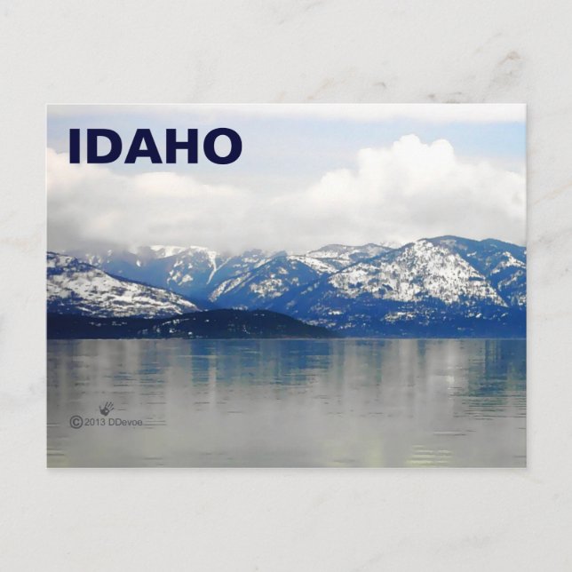 Berge am See Postkarte (Vorderseite)