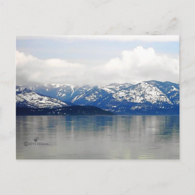 Berge am See Postkarte (Vorderseite)