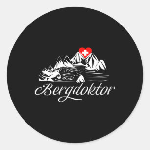 Berge Ärzte Berge Alpen Alp Skifahren Runder Aufkleber