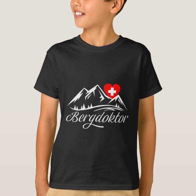 Berge Ärzte Berge Alpen Alp Skifahren T-Shirt (Vorderseite)