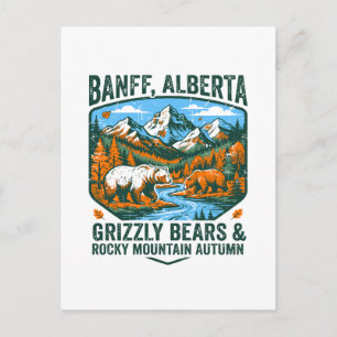 Berge Banff Alberta Grizzlybären Berg Herbst Postkarte