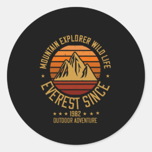 Berge - Berg- Explorer - Wildtiere seit 1982 Runder Aufkleber