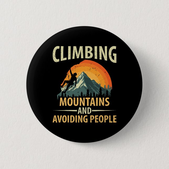 Berge besteigen Menschen meiden Wanderer Wandern A Button (Vorderseite)