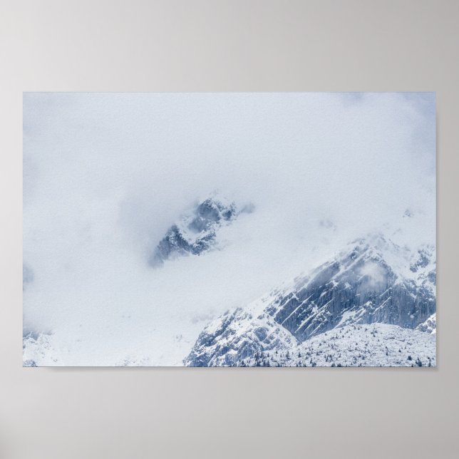 Berge bewölkt poster (Vorne)