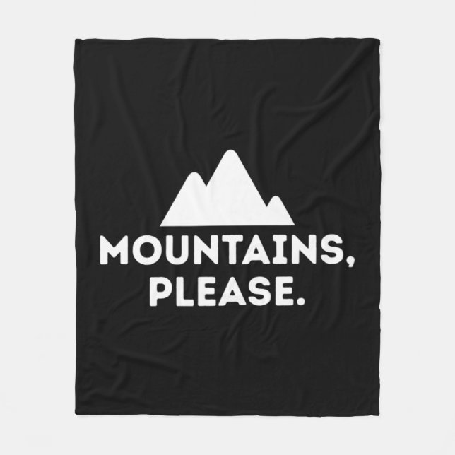Berge Bitte im Freien Camping Klettern T-Shirt Fleecedecke (Vorderseite)