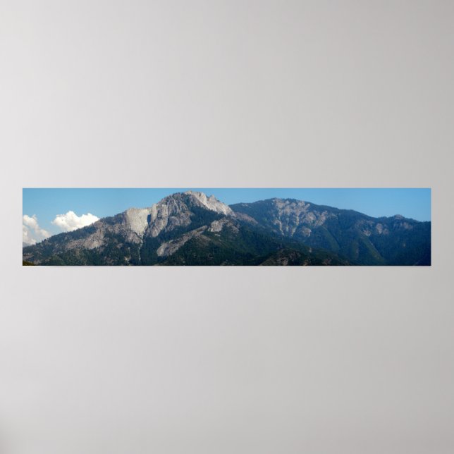 Berge, Blick in den Sequoia-Nationalpark Poster (Vorne)