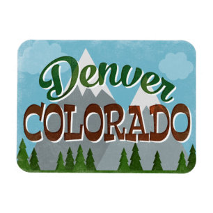 Berge Denvers Colorado Snowy Magnet
