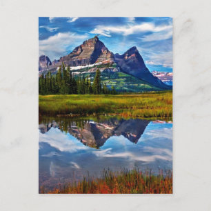 Berge des Glacier-Nationalparks Postkarte