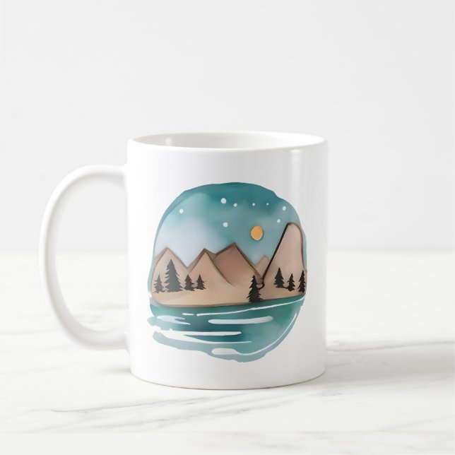 Berge entkommen unter den Sternen Kaffeetasse (Links)