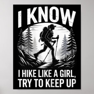 Berge erklimmen, Wandern und Camping, ich wandere Poster