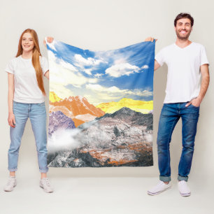 Berge (Fotomontage) 1 Fleecedecke