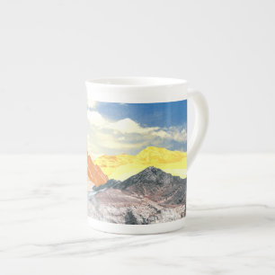 Berge (Fotomontage) 1 Prozellantasse