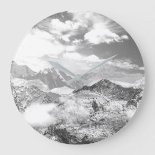 Berge (Fotomontage) 3 Große Wanduhr