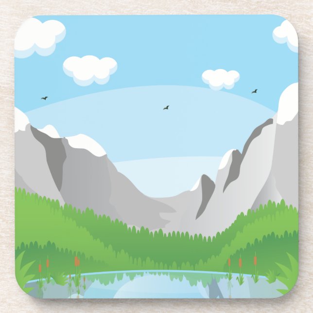 Berge Getränkeuntersetzer (Vorderseite)