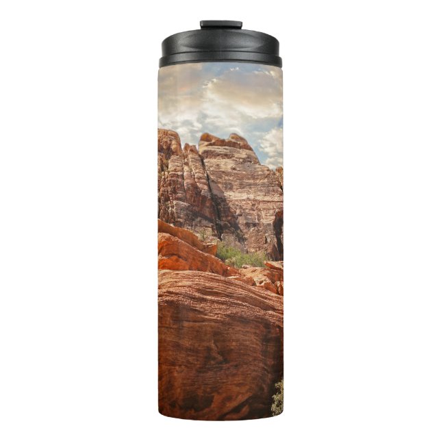 Berge HDR-Foto Thermosbecher (Vorderseite)