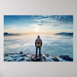 Berge Herausforderung Outdoor Erlebnis Erkundung Poster