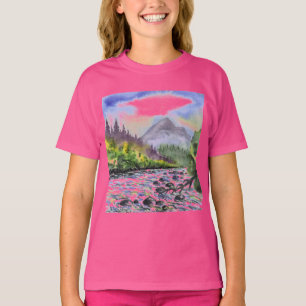 Berge Himmelspainting Destiny Kunstgeschichte T-Shirt