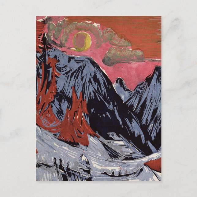 Berge im Winter 1919 Postkarte (Vorderseite)