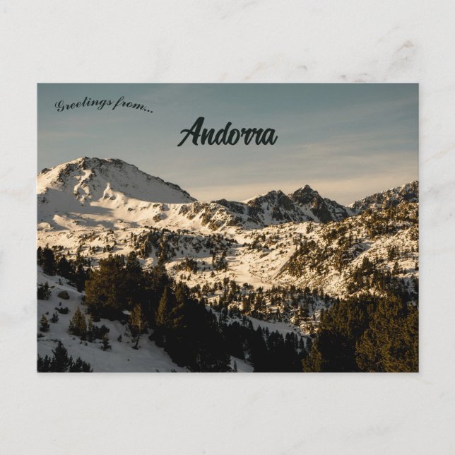 Berge in Andorra Postkarte (Vorderseite)