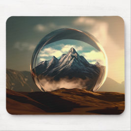 Berge in einer Blasen-Globe Mousepad
