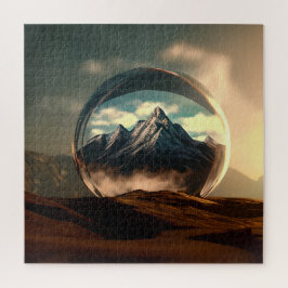 Berge in einer Blasen-Globe Puzzle