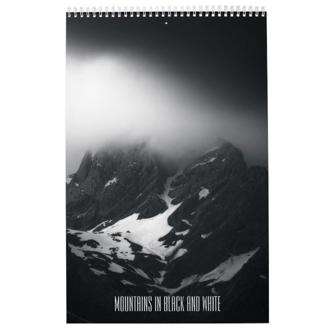 Berge in Schwarzweiß-v2-Foto Kalender (Titelbild)