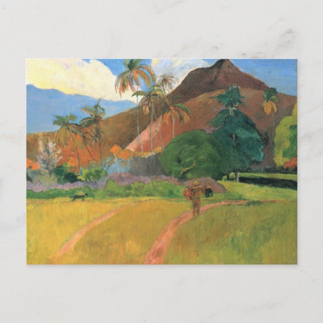 Berge in Tahiti - Paul Gauguin Postkarte (Vorderseite)