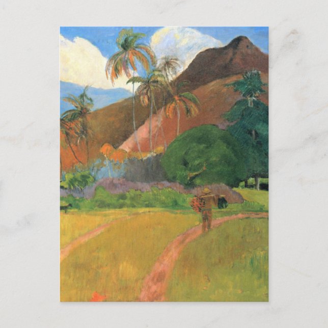 Berge in Tahiti - Paul Gauguin Postkarte (Vorderseite)