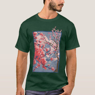 Berge Japanische Blume Rosa Sakura Tree Cherry B T-Shirt
