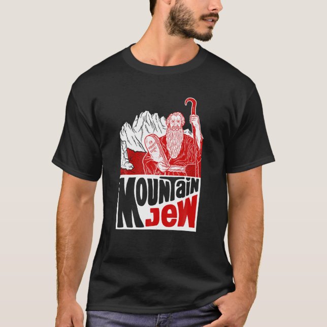 Berge Juden T Shirt Moses Zehn Gebote Pun (Vorderseite)