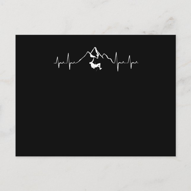 Berge Klettern Herzschlag Postkarte (Vorderseite)