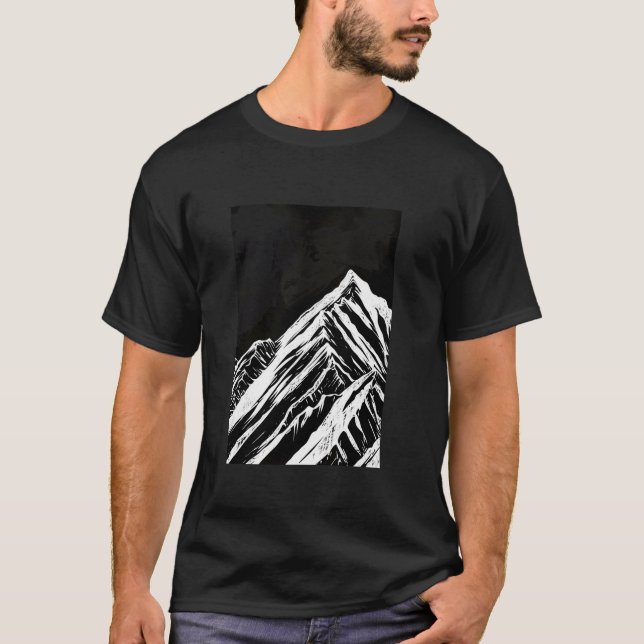 Berge Landschaft für Wanderer Bergsteigen T-Shirt (Vorderseite)