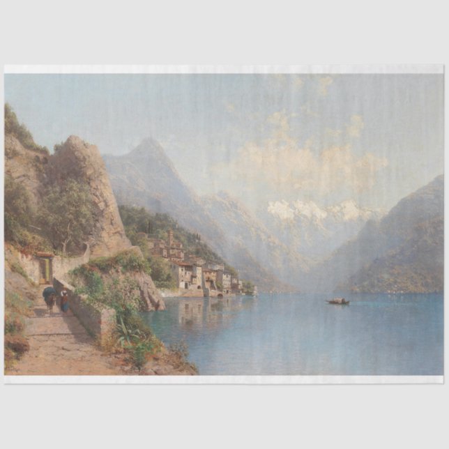 Berge Landschaft Natur Decoupage Seidenpapier (Vorderseite)